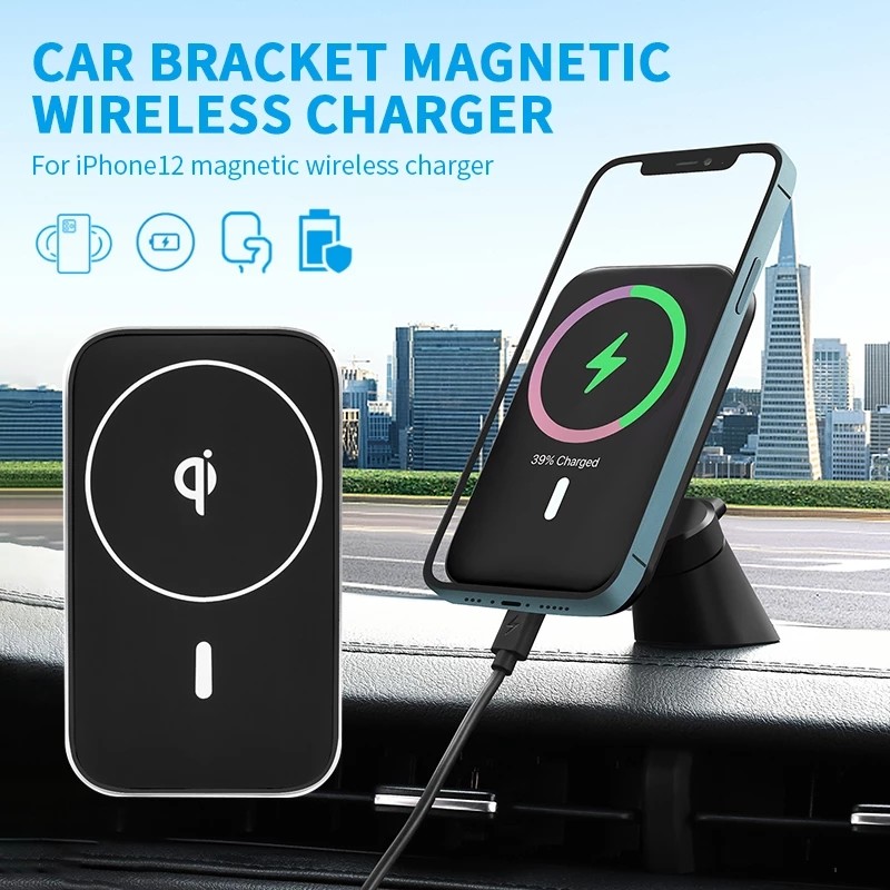 Magnetic Qi Wireless Magsafe Charger Charging Pad Car Mount 10W