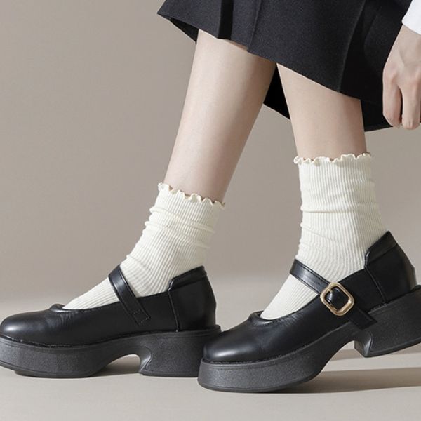 Sweat Absorbent Custom Women Socks Solid Color For Everyday Wear