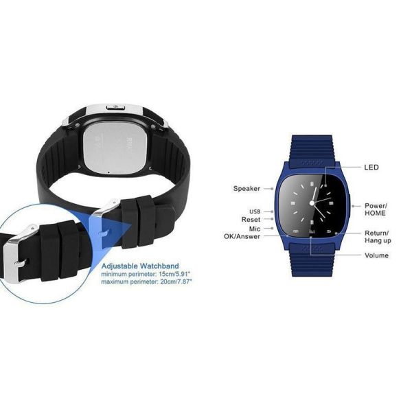 With Dial / SMS Reminding / Music Player / Pedometer Bluetooth touch screen M26 Smart Watch for Mobile Phone