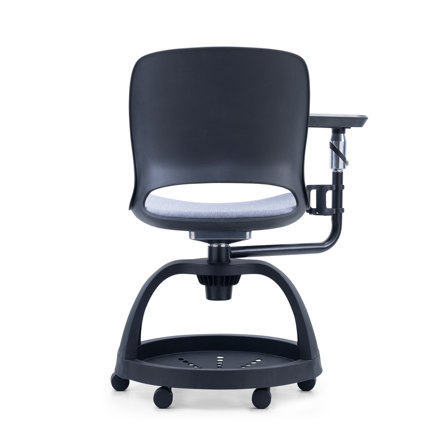 Full Function Movable Office Training Chair with Writing Pad and Storage Bracket