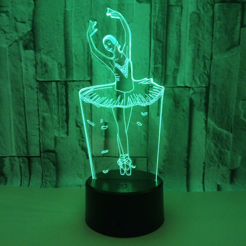 New ballet 3D night light custom logo shape Advertising display LED visual Gift atmosphere small table lamp light