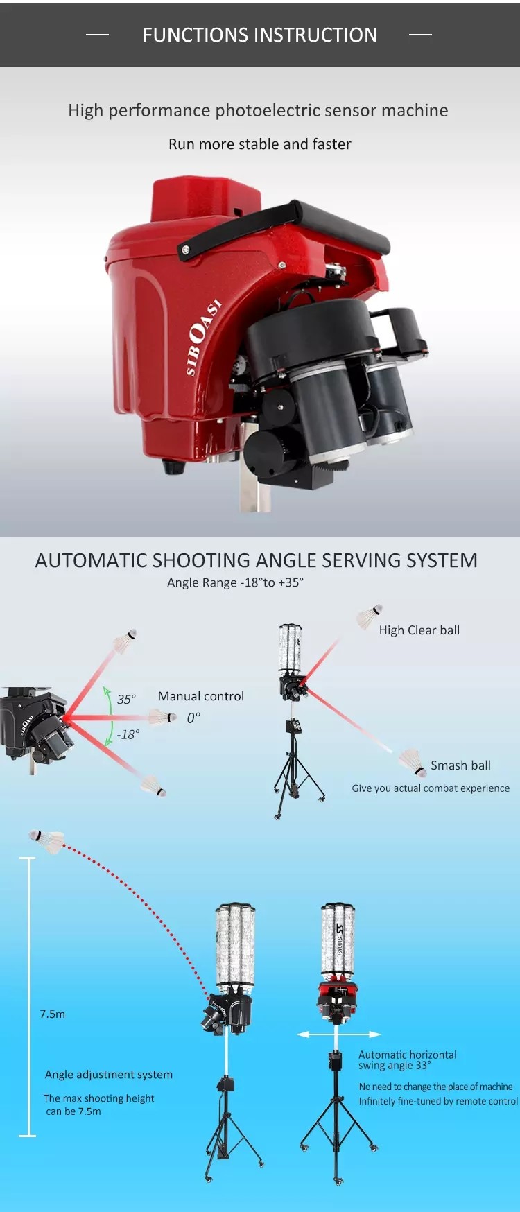 180 Pcs Badminton Shuttlecock Shooting Machine