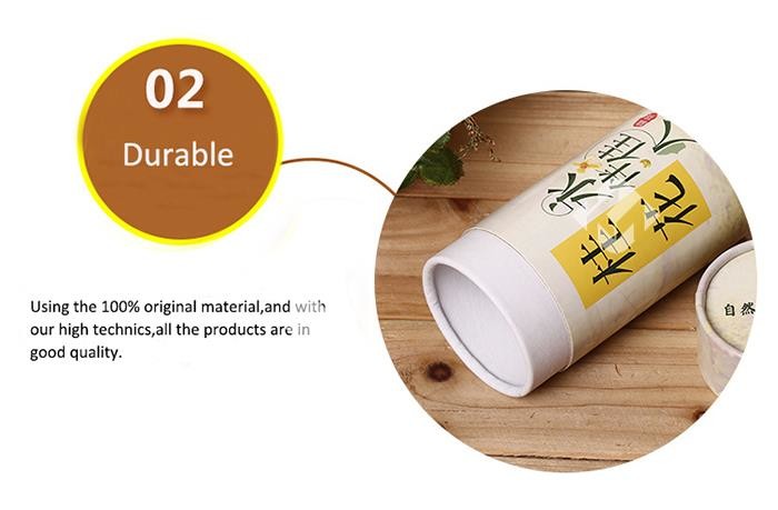 Cylinder Paper Tube Packaging Tea And Coffee Paper Tube Food Packaging High Capacity