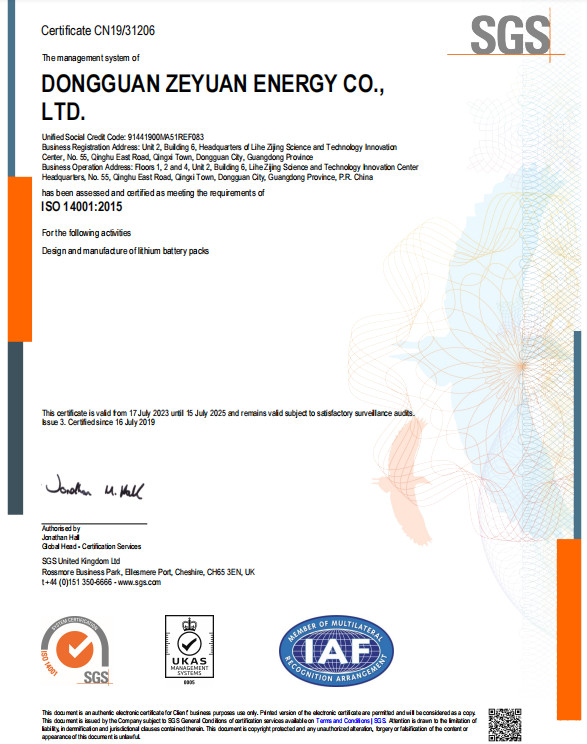 Shenzhen BAK Technology Co., Ltd. Certifications