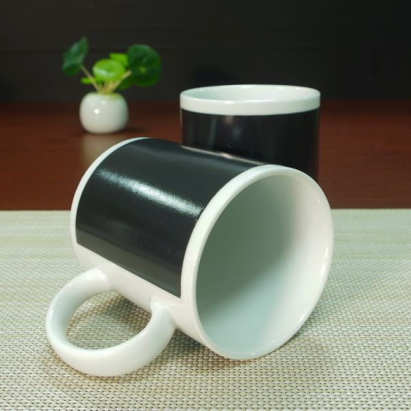 Partial Color Changing Coffee Mug ON/OFF High - White Ceramics