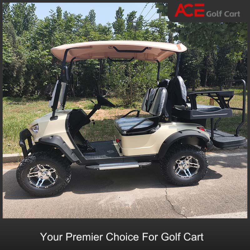 Steel Frame Lithium Battery 4 Seater Club Golf Car Lifted 4 Passenger 48V Motor