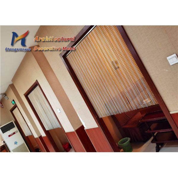 Kitchen Chain Link Fly Curtain 24mm Decorative Window Screen Panels