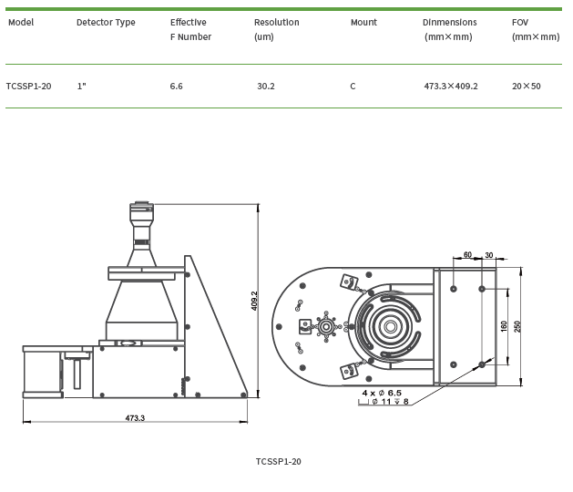 Telecentric Side Multi View Lens Four Orthogonal Field Images For Detection Slender Objects