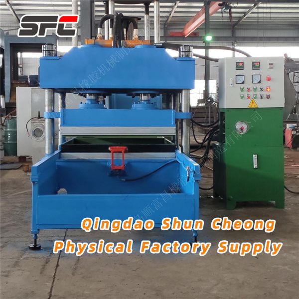 Rubber Tile Vulcanizing Machine with Manual Mould Push-Out Device for Batch Vulcanization and 4 Layers Efficiency