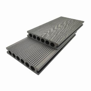 Quality 3D Embossed WPC Veranda Composite Decking Boards Plastic Timber Planks for sale