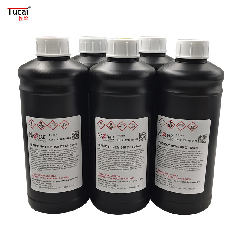 Original NAZDAR NEM500 Neutral UV ink for Ricoh GH2220 for wallpaper leather acrylic