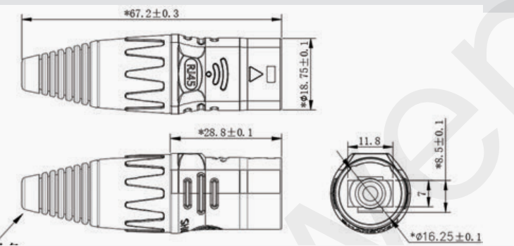 Ethernet Network Modular Jack Plug Panel Mount Socket 5-7mm Cable Industrial Electronics Accessories Chassis Male Connectors