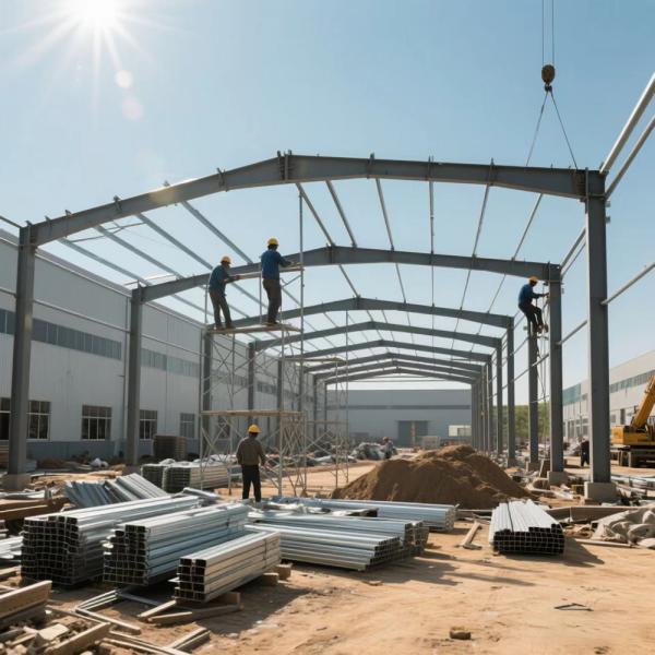 Quality Large Span Prefabricated Steel Structure Warehouse Building Quick Assembly for sale