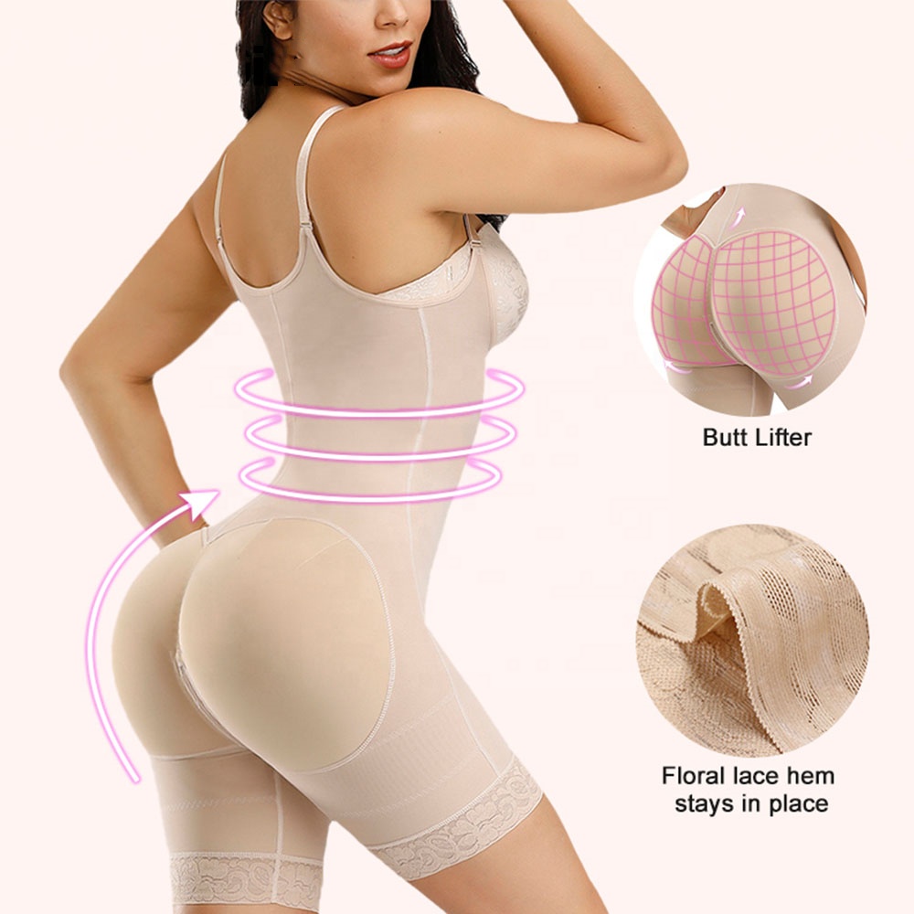 2000 HEXIN Women's Full Body Shaper Shapewear Colombian Bodysuit Tummy Control Butt Lifter
