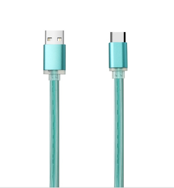 USB Cable with Transparent Cable Body 1m Length