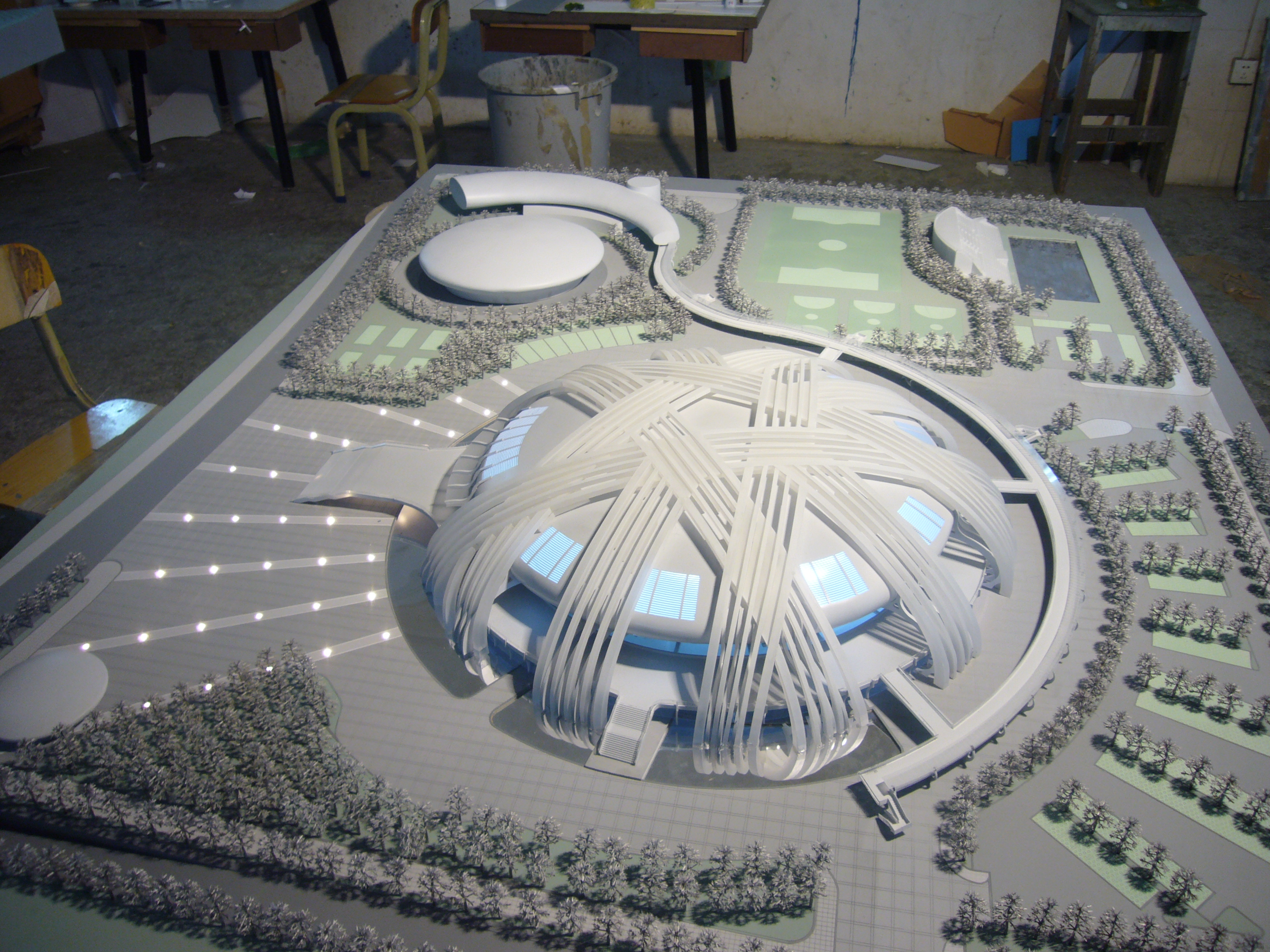 Architectural Model of Sports Venue