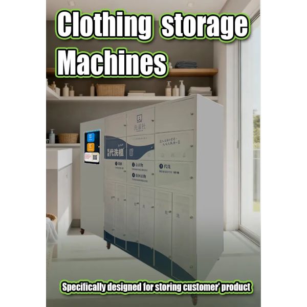 Self-service laundromat vending machine exterior view