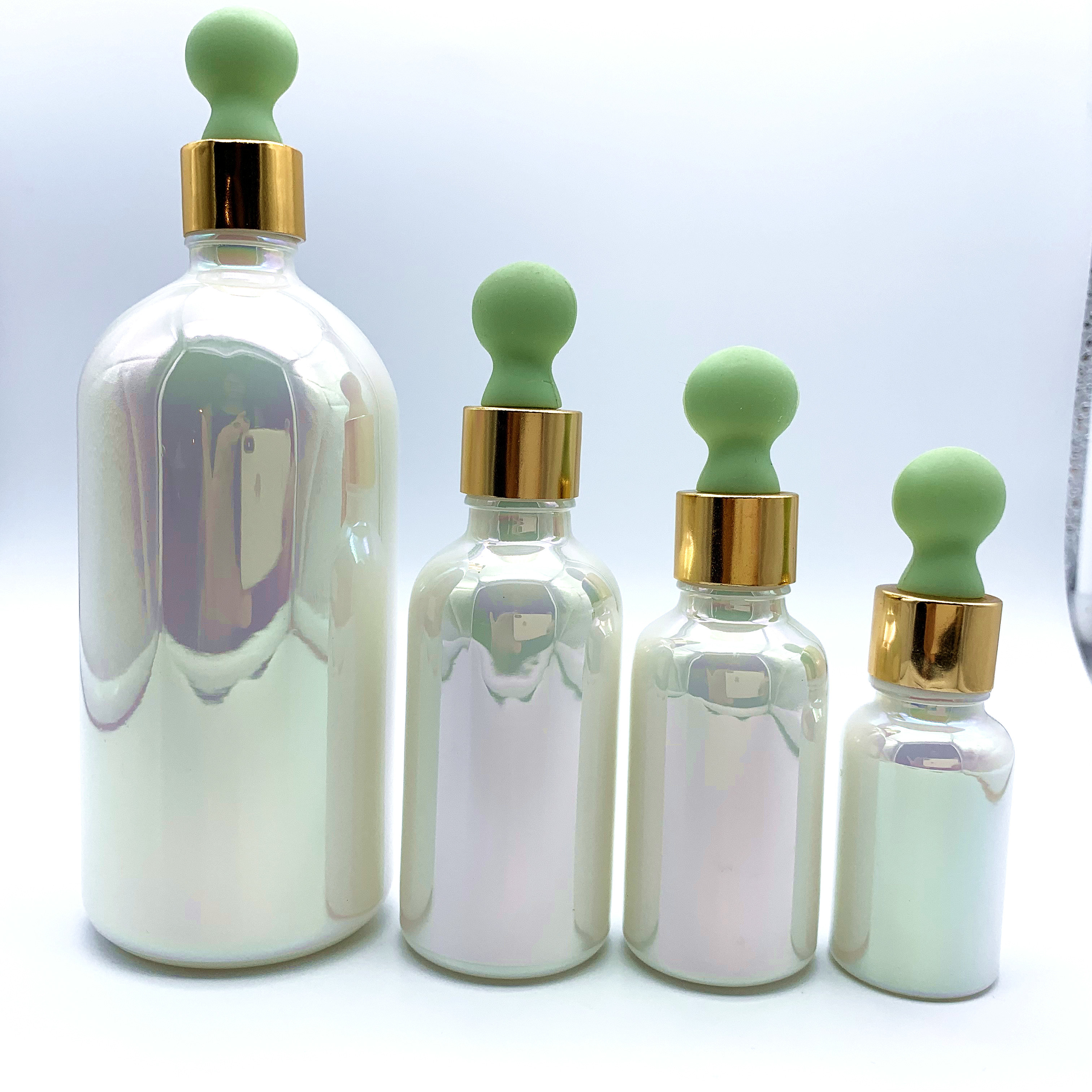 Screen Printing Cosmetic Dropper Bottles 10ml Customize Ml Round Shape Colorful