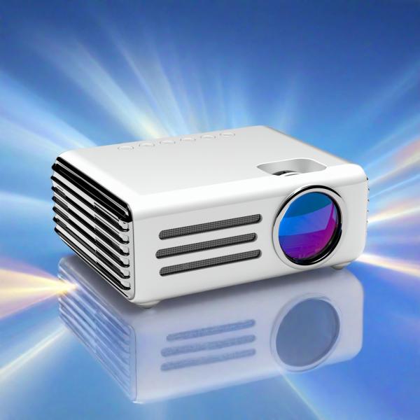 T3 White Smart Portable Projector Android 9.0 1080P Mini Projector For Home