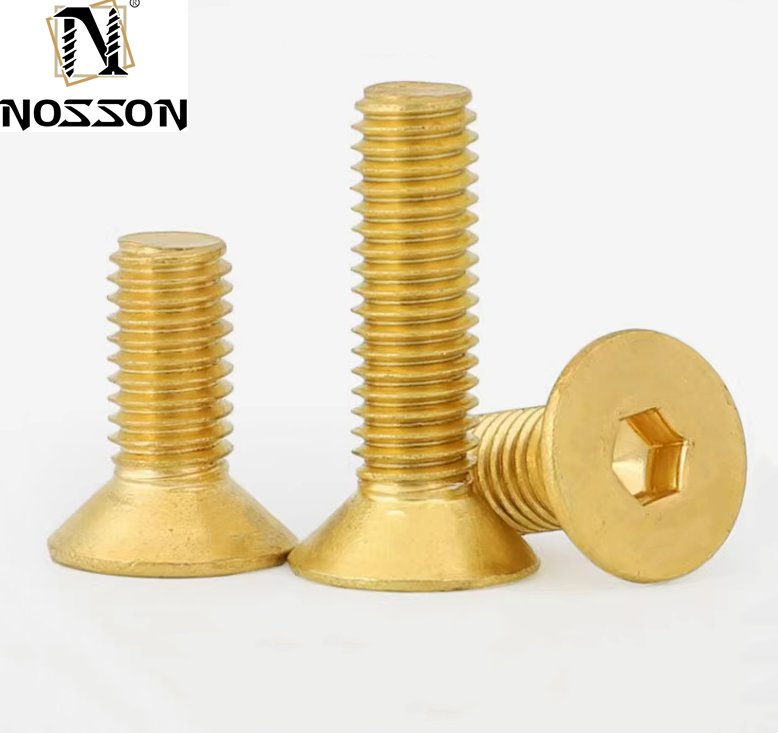 ANSI/ASME Standard Zinc Plated Flat Head Socket Screws and Brass Countersunk Head Screws for Electrical Installations