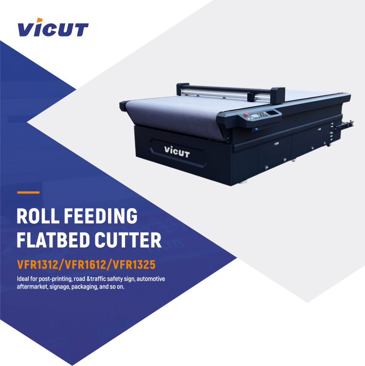 Half Cut/Perforation Package Vacuum Table Auto Feed Digital Cutter for Traffic Signs Reflective Films CutterVFR1325