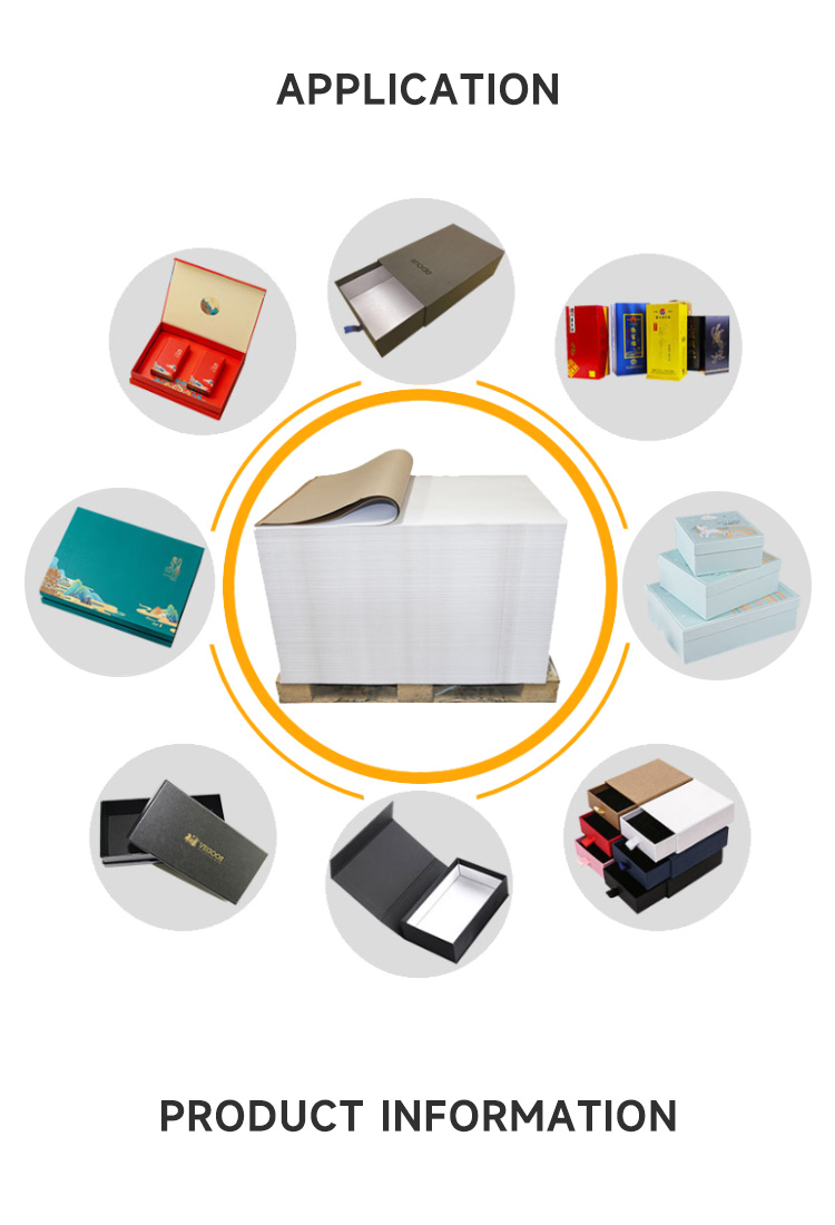 70x100cm 210g PE Coated Glossy Ivory FBB Cardboard Roll for Food Packaging