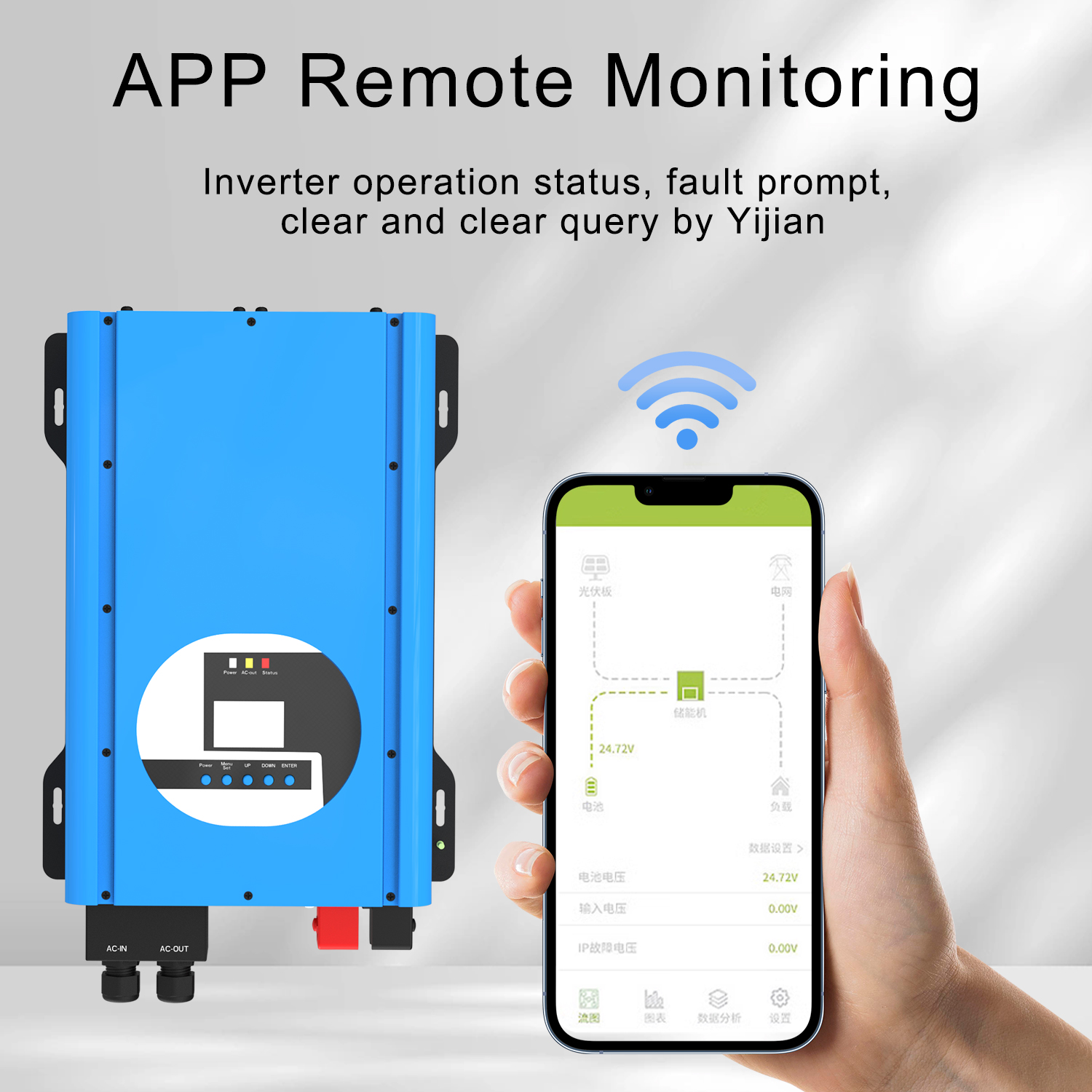 3Kw Pure Sine Wave Bidirectional Inverter For Battery Charging DC12V To AC220V