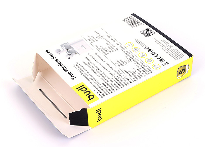 Wireless Earphone Packaging Box , Paper Ture Two Tuck End Box 300g C1S