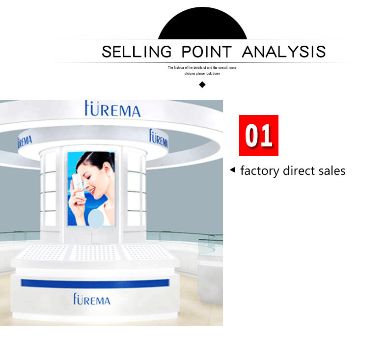 Various Shapes Cosmetic Retail Display , Cosmetic Shop Interior Design For Specialty Stores