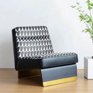 Business Style Diamond Sofa Chair , Microfiber Leather Lazy Couch Chair