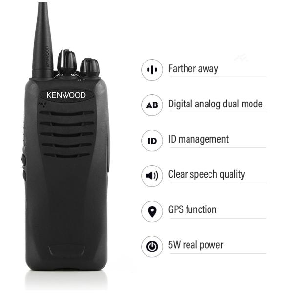 NX-348C Kenwood Long Range Walkie Talkies GPS 5W Power Digital Analog