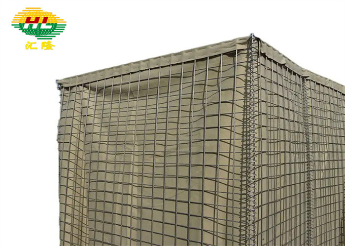 1*1*10m 75*75mm Mesh Hesco Tower Army Hot Dipped Galvanized For Military