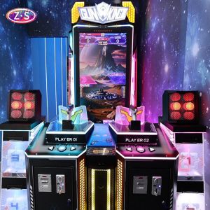 Quality Customizable Dual Pistols Shooting Arcade Game Interactive Gun Arcade Machine for sale