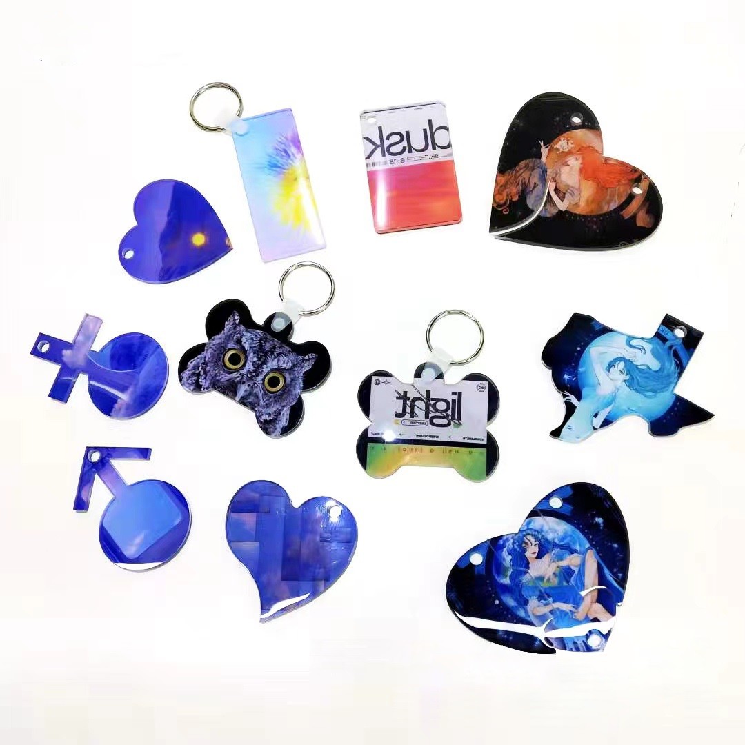 Quality Custom Blank Sublimation Acrylic Keychain For Sublimation Printing for sale