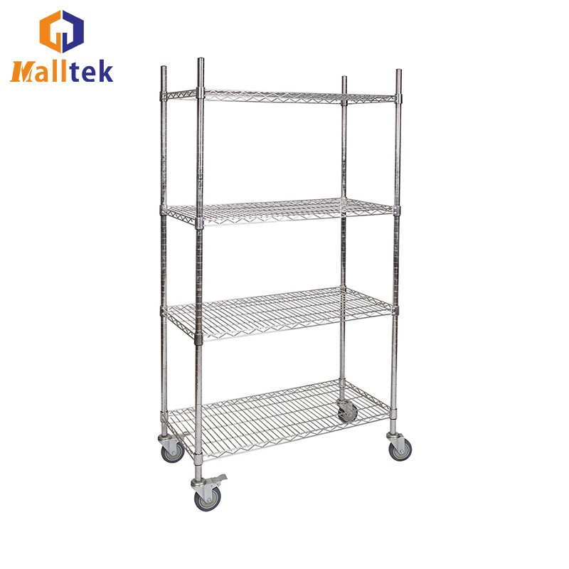 China Adjustable Kitchen 5 Layer Steel Wire Shelf Chrome Plated on sale