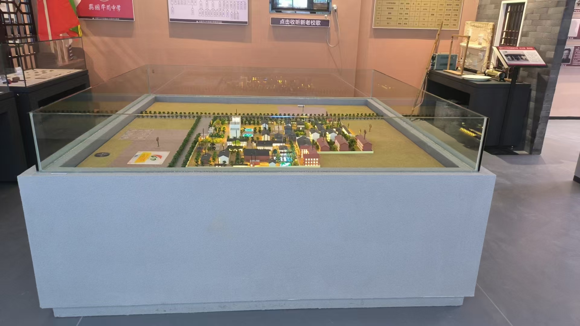 High School Campus Model School Scale Model 1:100 With Scenic Landscaping