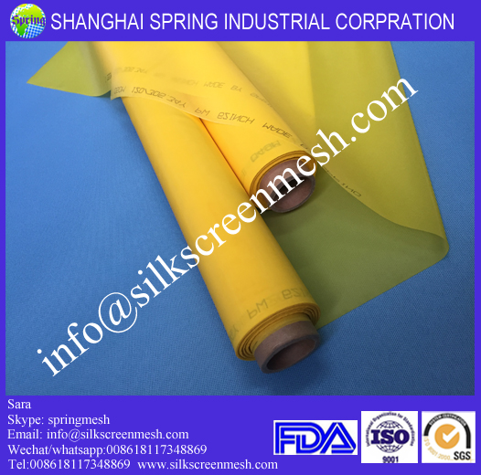 screen printing fabric mesh 68T white/yellow polyester printing mesh for screen printing