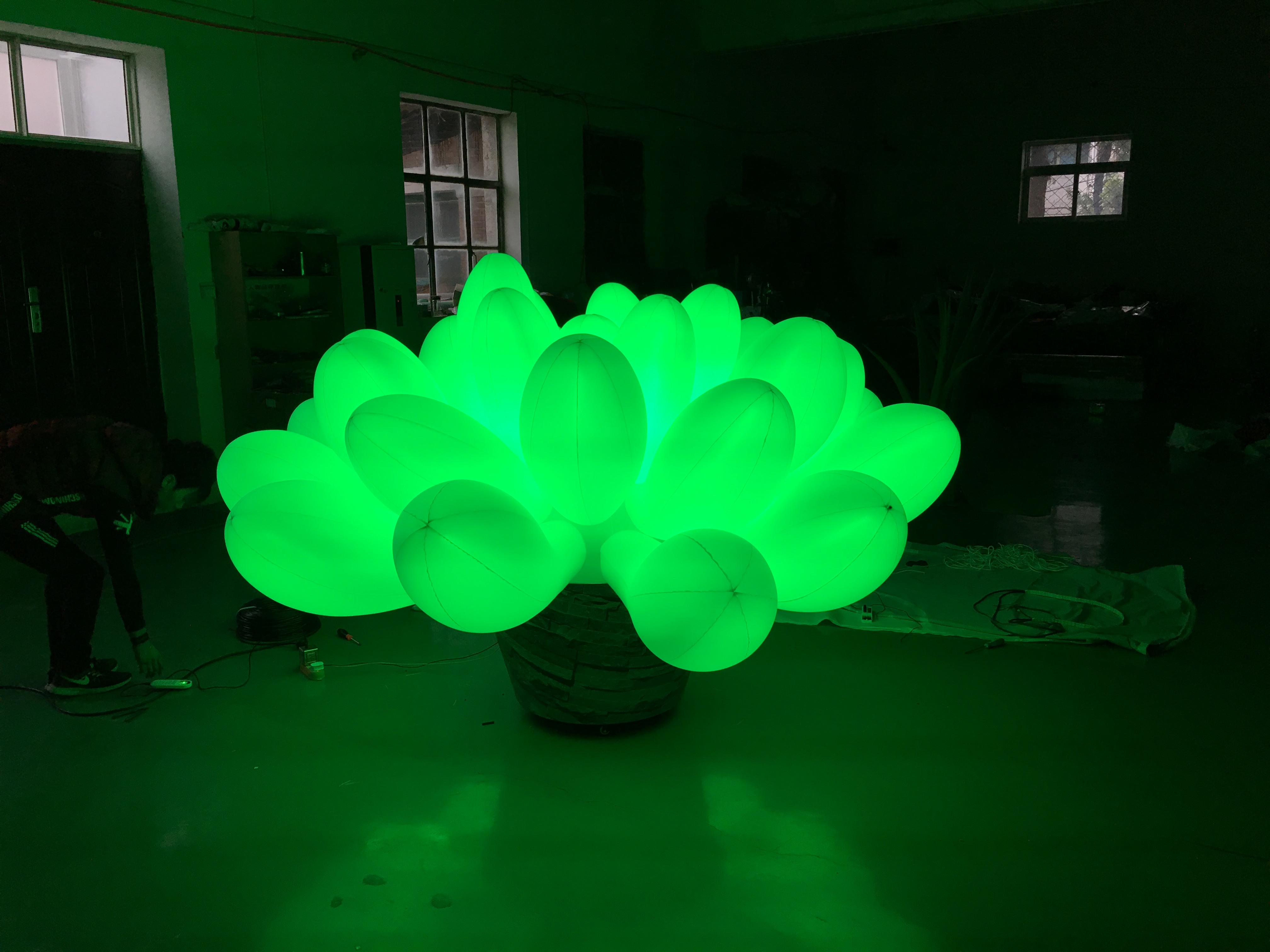 Wedding Decoration Inflatable LED Light Colorful Large Inflatable Flowers