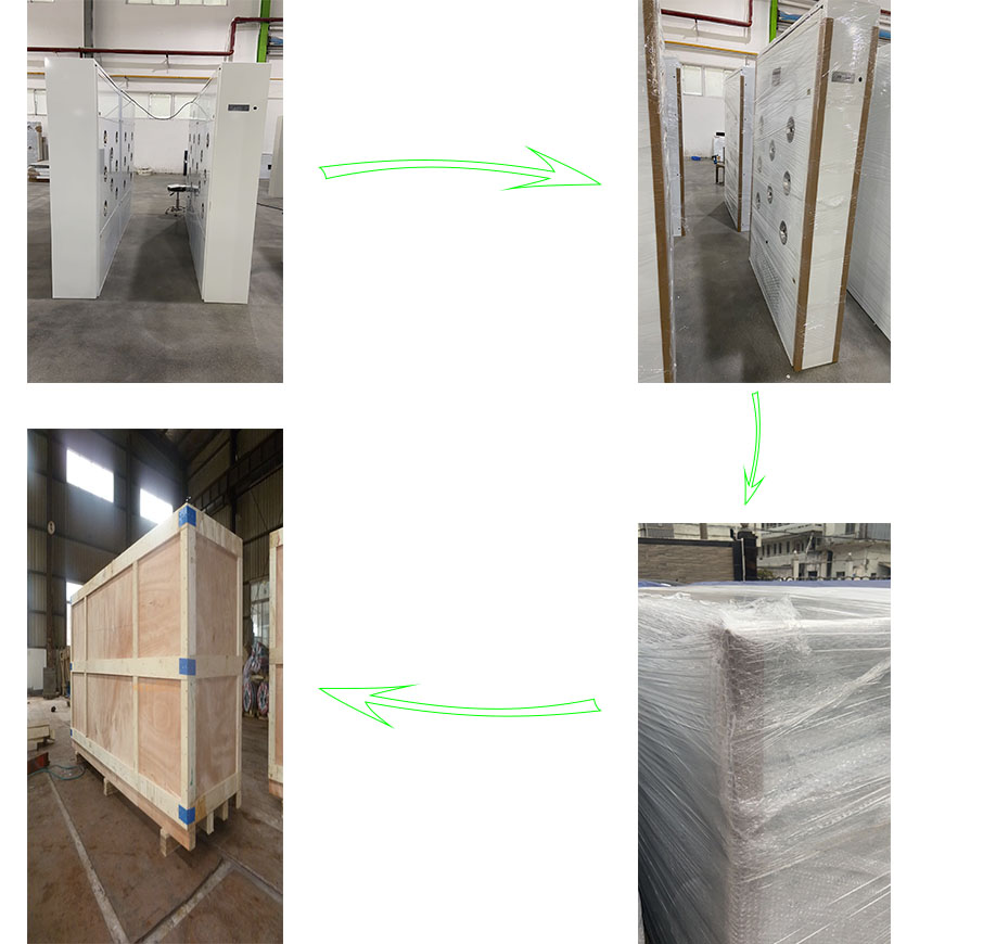 HEPA Filter Air Shower Airlock Room For Personnel Dust Decontamination Clothes Cleaning