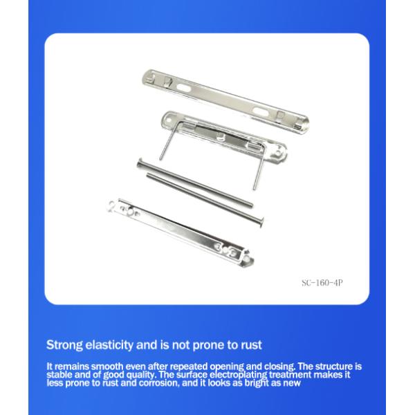 2 Hole Metal Paper Fastener Snake Shape File Folder Clips 160mm For Document Volumes