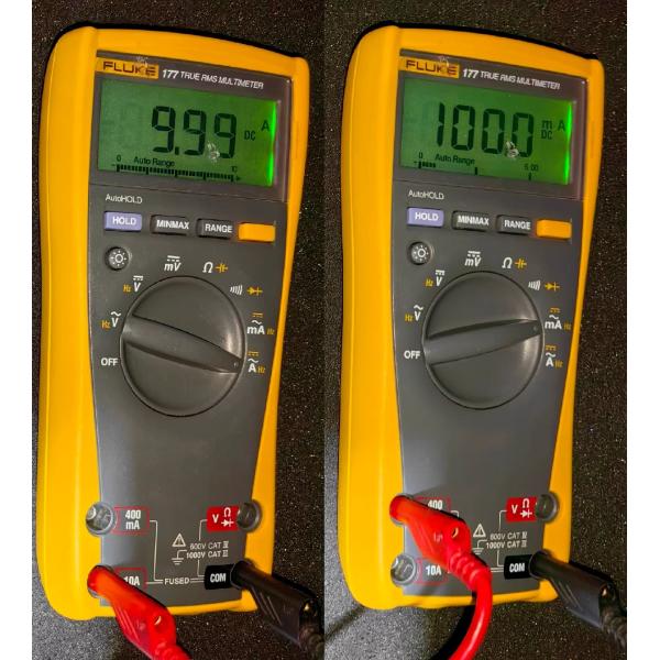 Fluke 177/177C True-RMS Digital Multimeter 1000V 10A 6000 Count Backlight CAT IV 600V CAT III 1000V