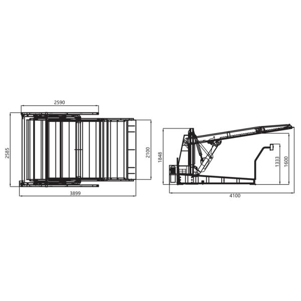 Low Ceiling 2585mm Width Garage Car Parking Lift Parking Guidance System
