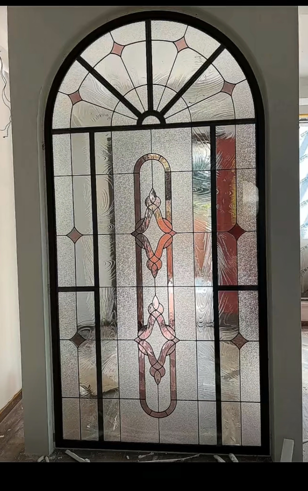 Wield Stained Art Glazed Glass Inserts Decorative Door Glass Church Colorful Window Glass Tiff Door
