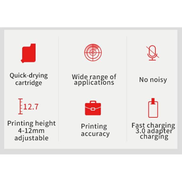 Portable Expire Date Logo Code Printer with 2-5mm Printing Distance Accuracy Solution