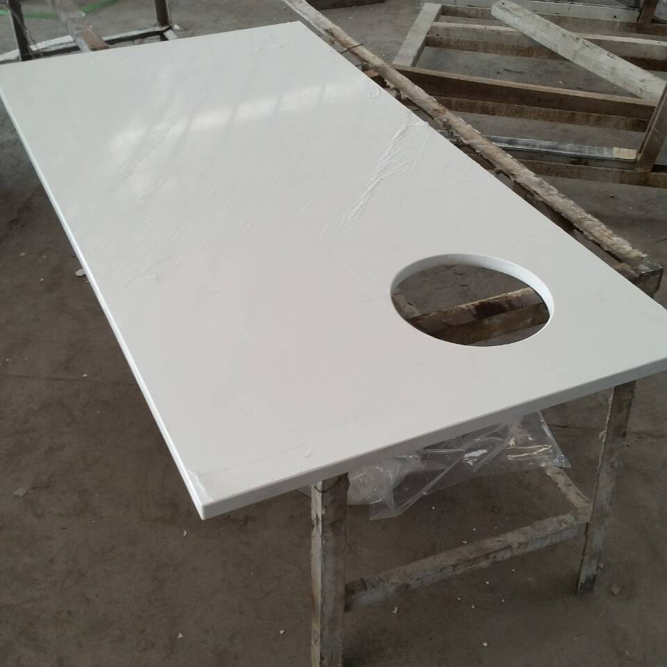 Pure white quartz stone countertops/artificial quartz stone solid surface for kitchen tops