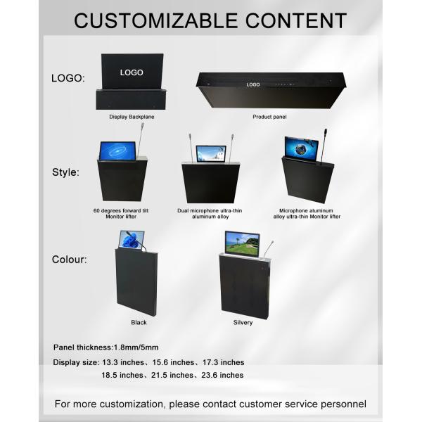 BNT 17 3 Retractable Touch Screen Hidden in Meeting Table Flip up LCD Monitor Lift