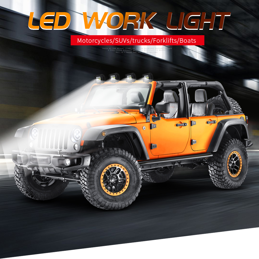 60W 20LED Truck LED Work Light 6000K LED Light Bar 4 Inch DC 12V-24V