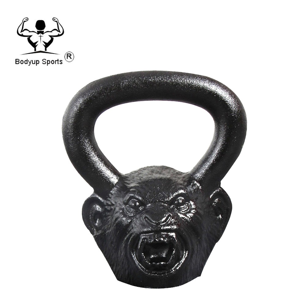 Crossfit Powder Painting Cast Iron Skull Kettlebell / Competition Power Training Skull Kettlebell