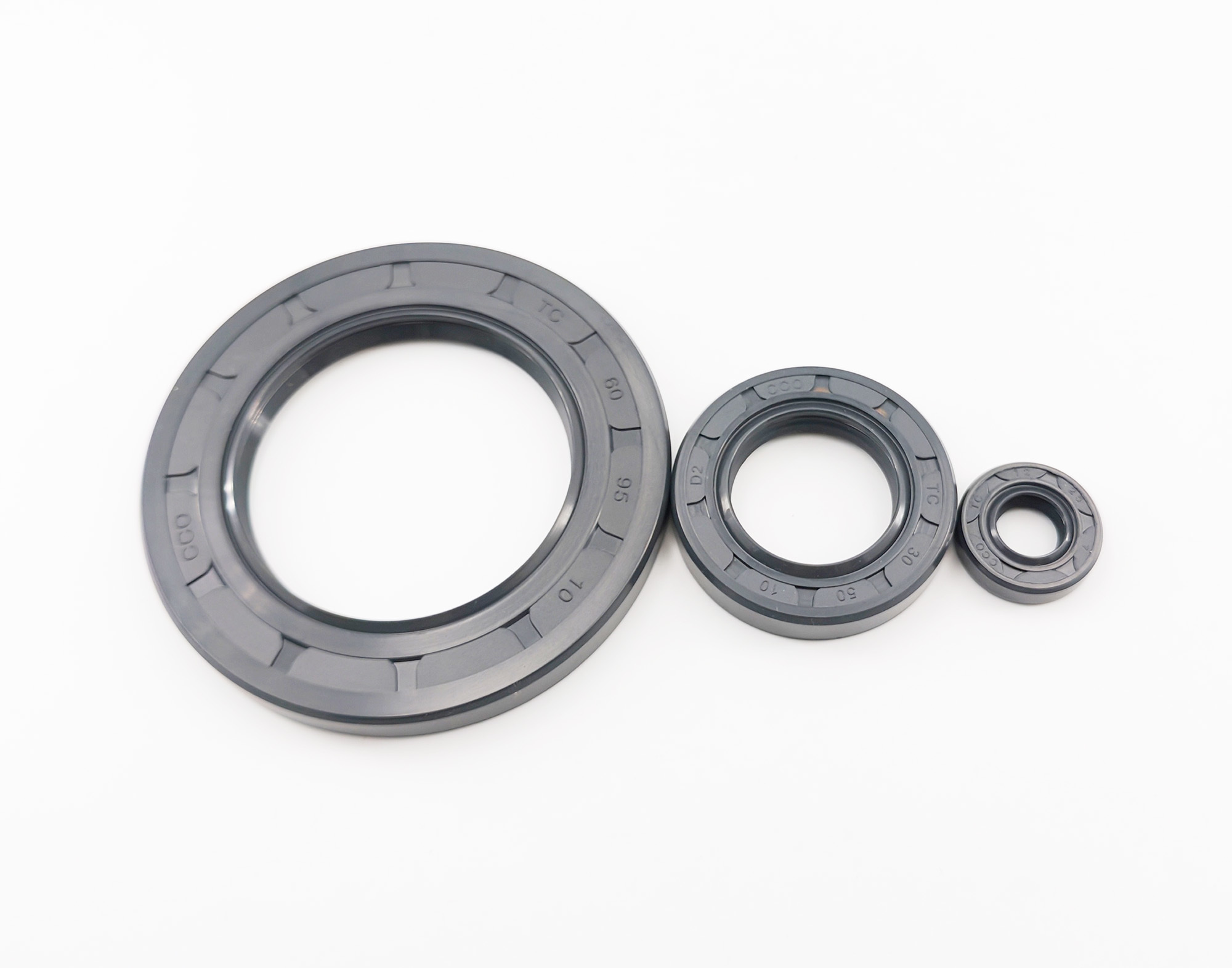 Gray TC Type FKM Rotary Shaft Oil Seals For Hydraulic Machinery