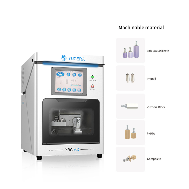 Yucera YRC-6X 5-Axis Dental Milling Machine with 10 Tool Magazines and One Year Warranty for 24/7 Support